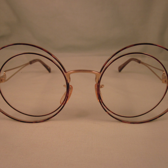 Vintage 1980's TURA Rx Eyeglasses DOUBLE CIRCLE - Picture 2 of 8